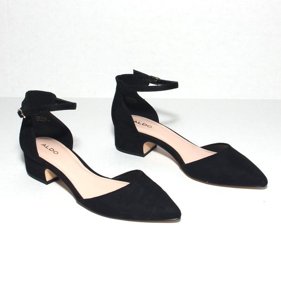 Aldo Shoes - Aldo Faux suede ankle strap low heel shoe Size 9
